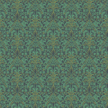 BW45102/5 Fritillerie Original Brantwood Indigo and Teal Wallpaper By GP & J Baker
