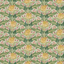 BW45104/1 Tulip & Jasmine Original Brantwood Red and Green Wallpaper By GP & J Baker