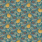 BW45104/2 Tulip & Jasmine Original Brantwood Teal Wallpaper By GP & J Baker