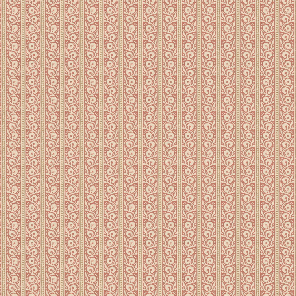 BW45113/3 Bibury House Small Prints Red/Sand Wallpaper By GP & J Baker