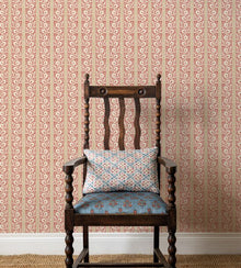 BW45113/3 Bibury House Small Prints Red/Sand Wallpaper By GP & J Baker