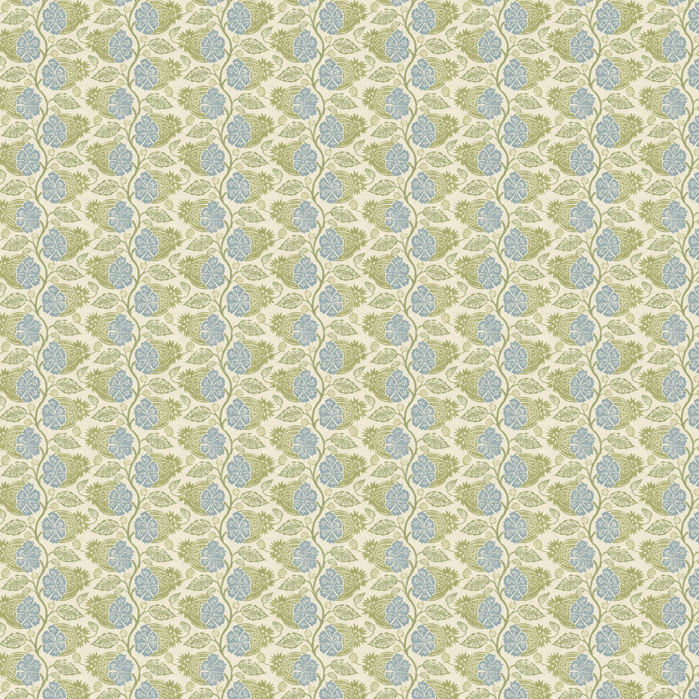 BW45114/1 Calcot House Small Prints Green/Blue Wallpaper By GP & J Baker