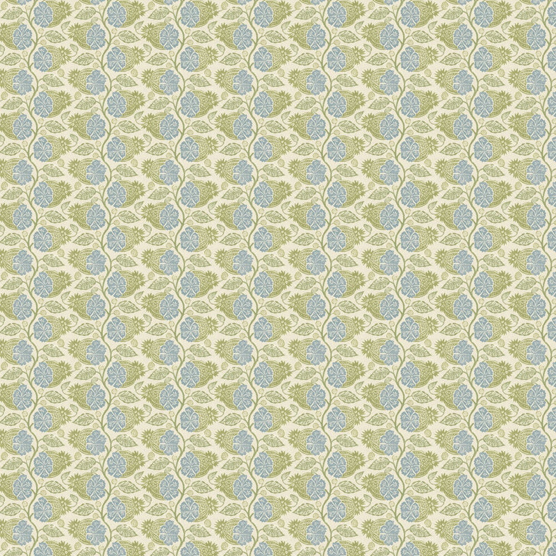 BW45114/1 Calcot House Small Prints Green/Blue Wallpaper By GP & J Baker