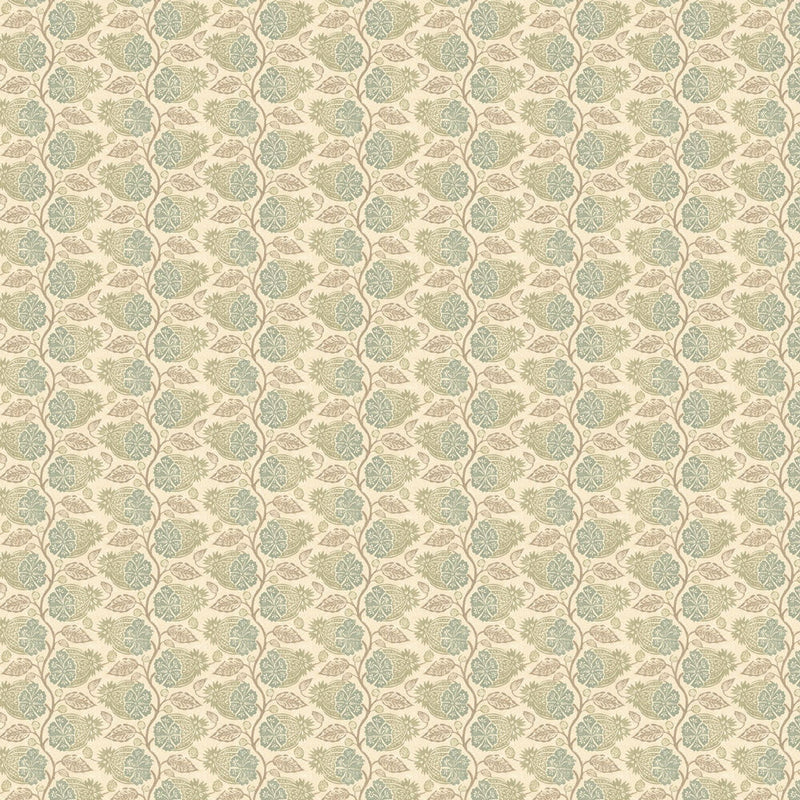 BW45114/2 Calcot House Small Prints Aqua Wallpaper By GP & J Baker