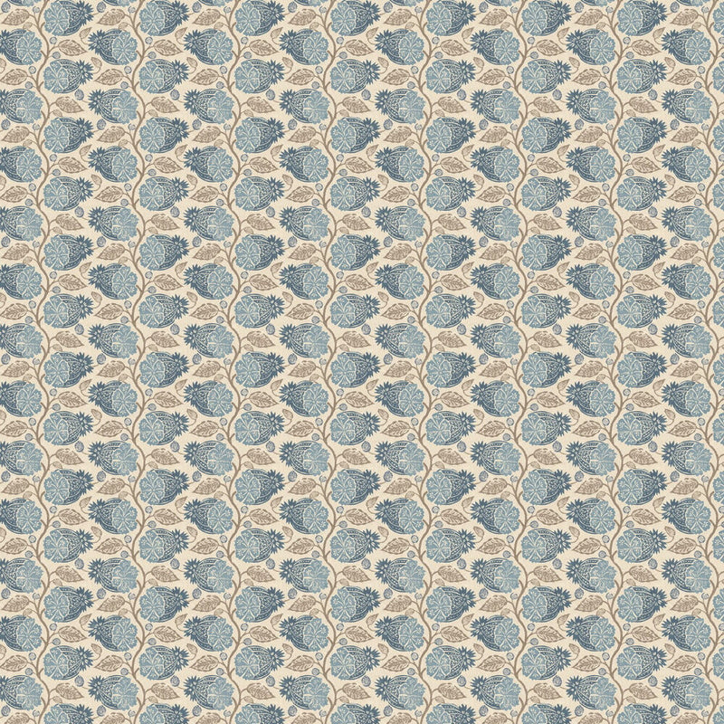 BW45114/3 Calcot House Small Prints Indigo Wallpaper By GP & J Baker