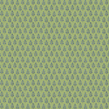 BW45117/1 Poppy Sprig House Small Prints Green/Blue Wallpaper By GP & J Baker