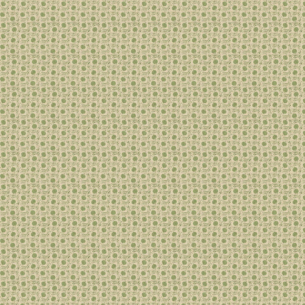 BW45120/1 Seed Pod House Small Prints Green Wallpaper By GP & J Baker