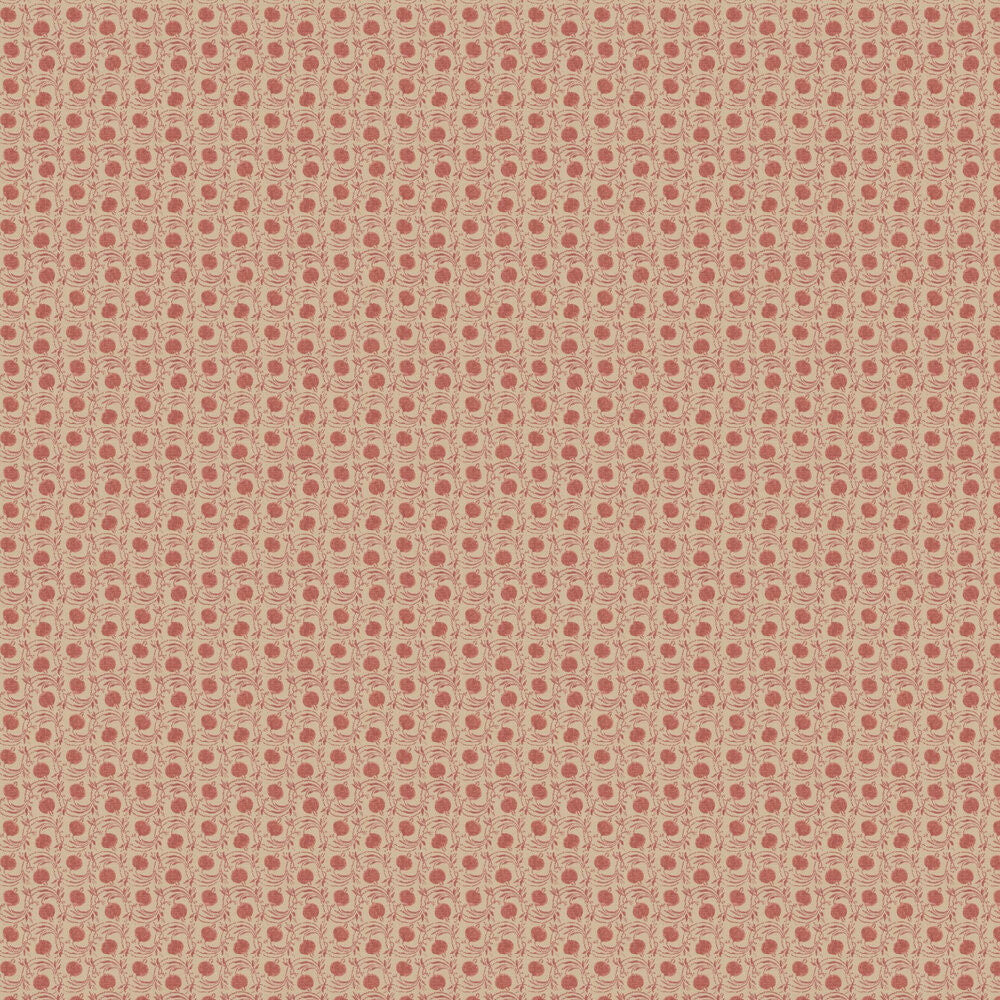 BW45120/3 Seed Pod House Small Prints Soft Red Wallpaper By GP & J Baker