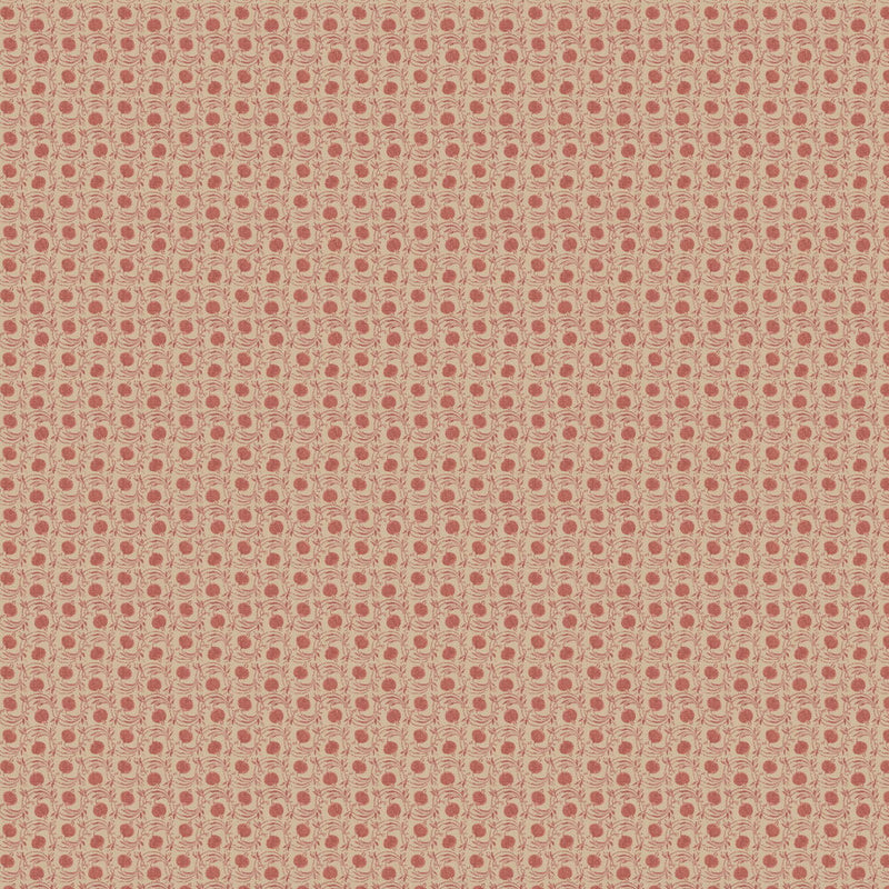 BW45120/3 Seed Pod House Small Prints Soft Red Wallpaper By GP & J Baker