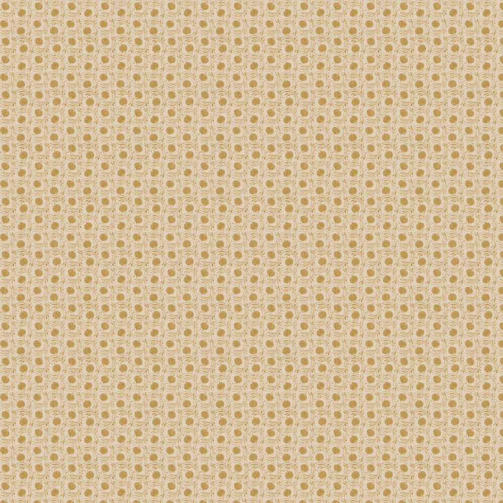 BW45120/4 Seed Pod House Small Prints Ochre Wallpaper By GP & J Baker