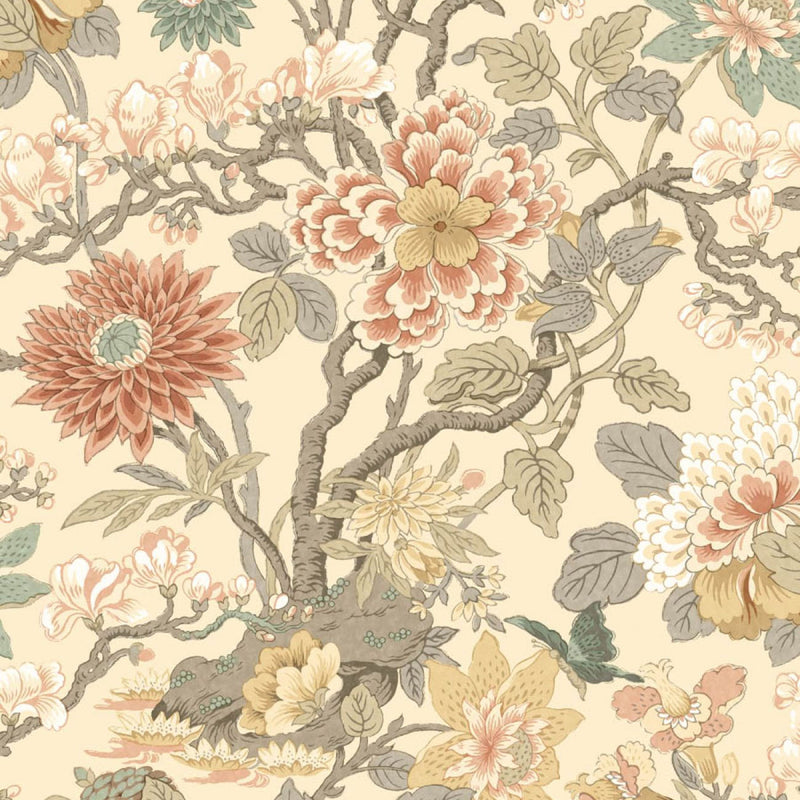 BW45121/2 Little Magnolia Baker Originals Powder Wallpaper By GP & J Baker
