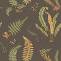 Ferns Baker Originals Charcoal Wallpaper By GP & J Baker