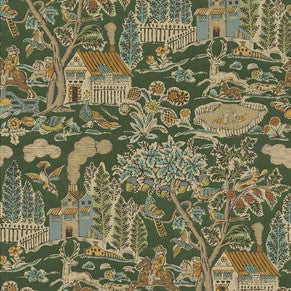 BW45143.1 Home Park Royal Green Royal Court Wallpaper by GP&J Baker