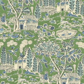 BW45143.6 Home Park Emerald Royal Court Wallpaper by GP&J Baker