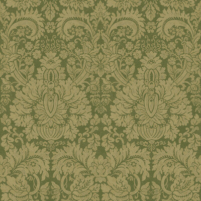 BW45146.1 Queen's Damask Royal Green Royal Court Wallpaper by GP&J Baker
