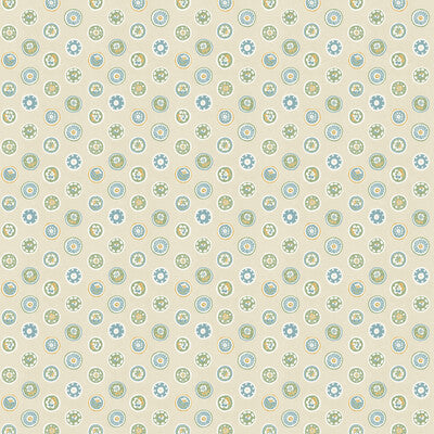 BW45147.1 Court Buttons Blue Green Royal Court Wallpaper by GP&J Baker
