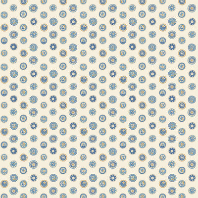 BW45147.5 Court Buttons Blue Royal Court Wallpaper by GP&J Baker