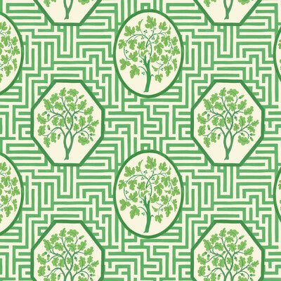 BW45148.1 Royal Maze Green Royal Court Wallpaper by GP&J Baker