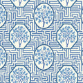 Royal Maze Blue Royal Court Wallpaper by GP&J Baker