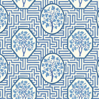 BW45148.2 Royal Maze Blue Royal Court Wallpaper by GP&J Baker