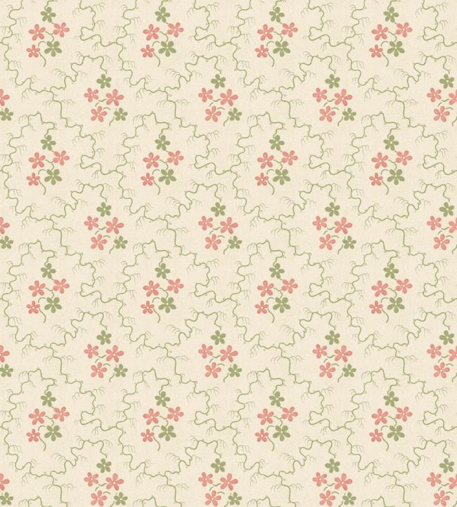BW45152/3 Posy Green / Red Wallpaper by GP & J Baker