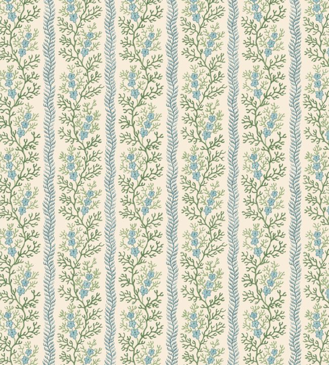 BW45158/1 Symington Blue Wallpaper by GP & J Baker