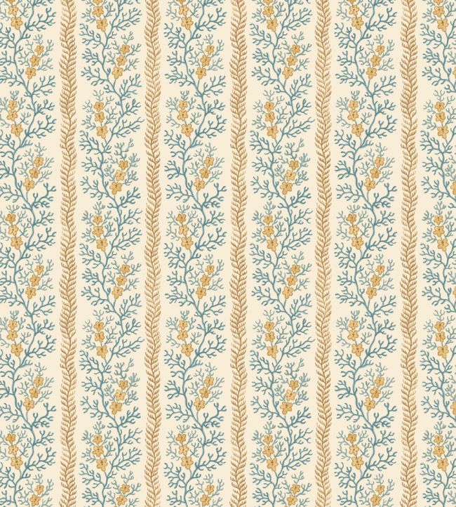 BW45158/4 Symington Ochre / Blue Wallpaper by GP & J Baker
