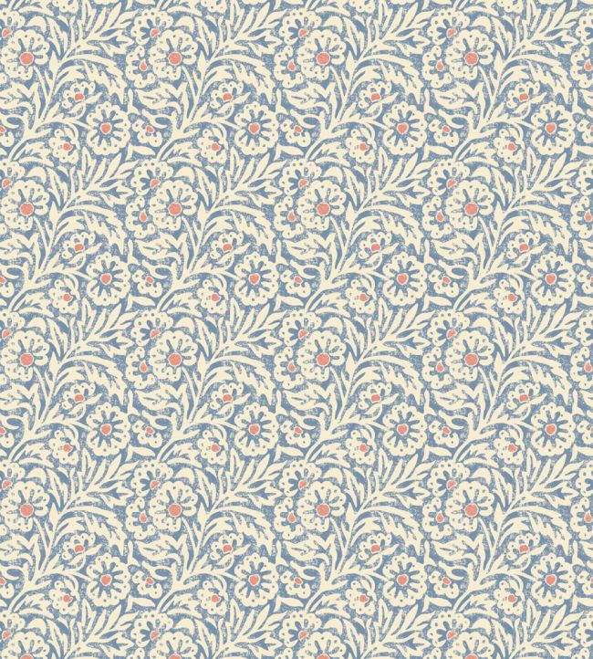 BW45160/1 Flower Patch Blue Wallpaper by GP & J Baker