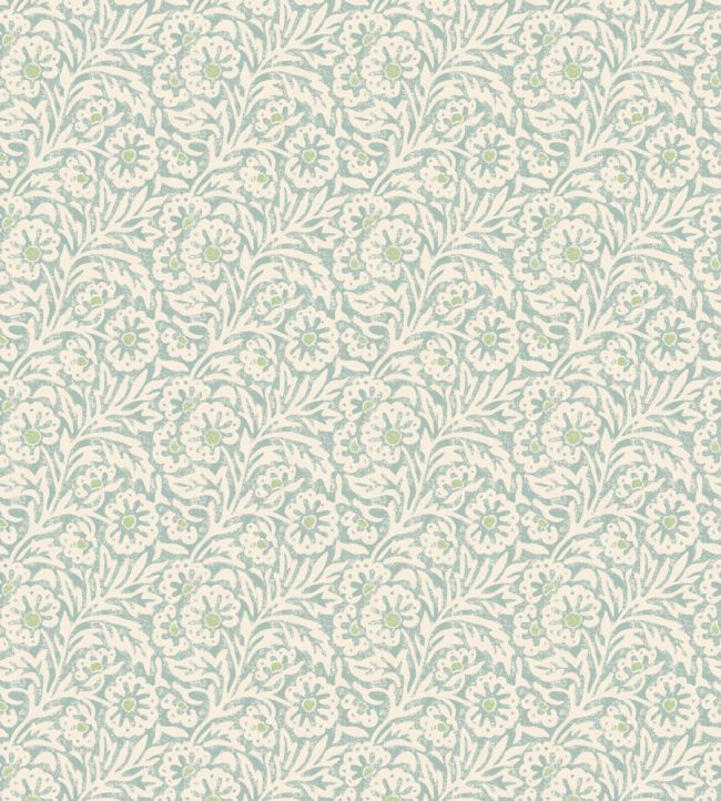 BW45160/2 Flower Patch Aqua Wallpaper by GP & J Baker