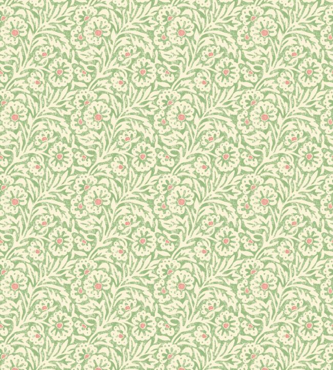 BW45160/3 Flower Patch Green Wallpaper by GP & J Baker