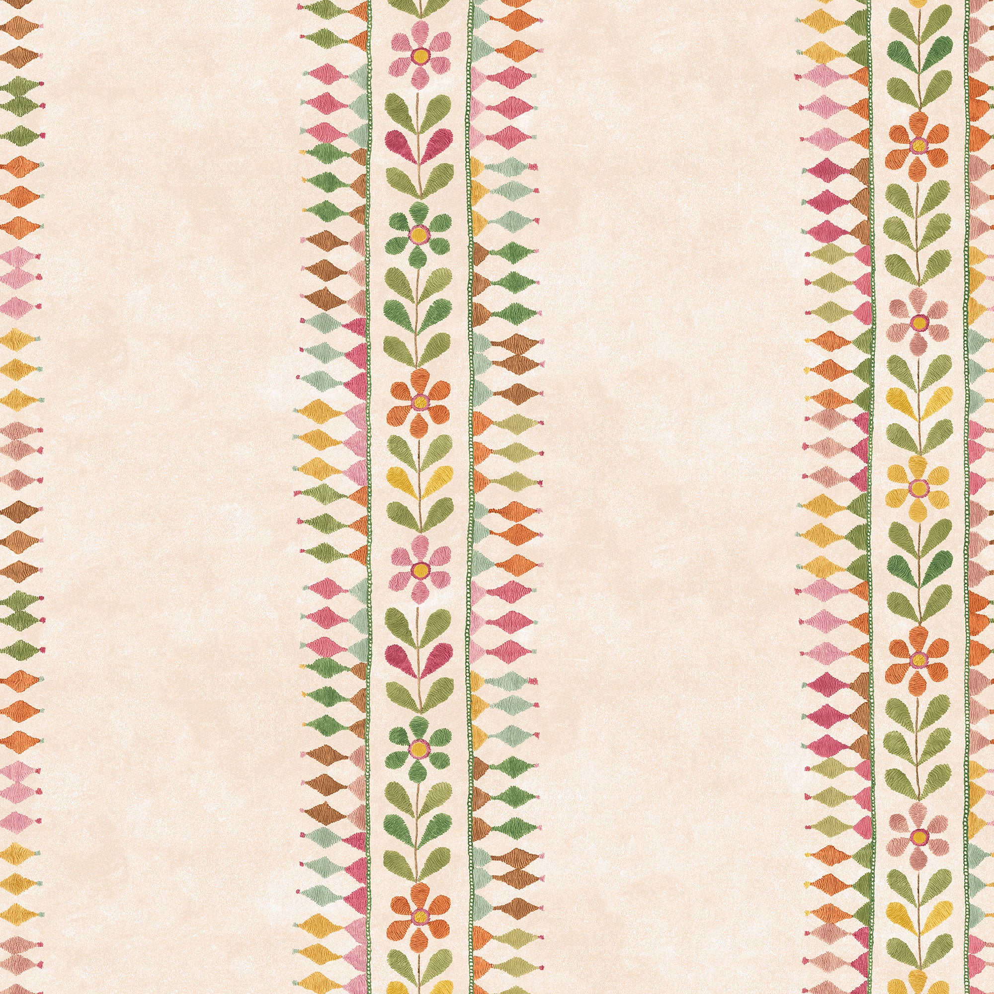 BW45162_3 Flower Pot Green/Pink Kit Kemp Wallpapers II Wallpaper by GP & J Baker