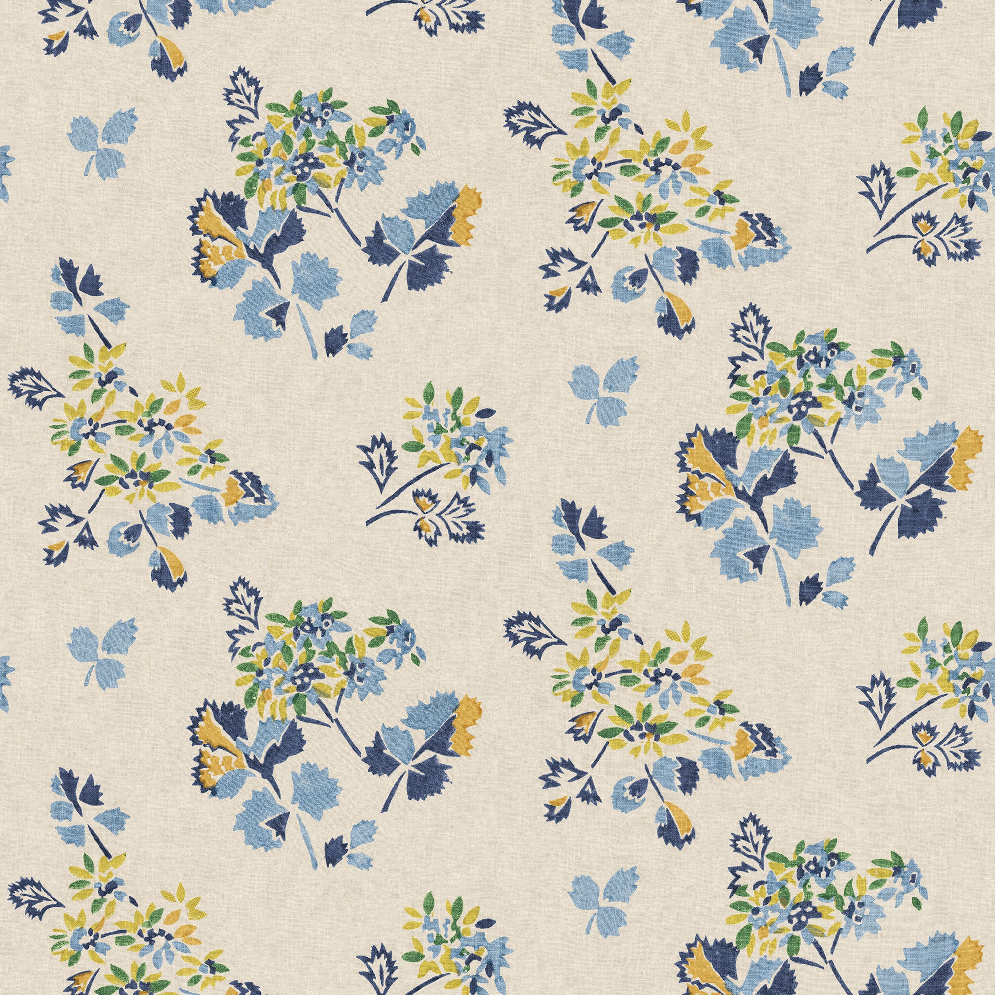 BW45163_2 Forest Flower Blue/Green Kit Kemp Wallpapers II Wallpaper by GP & J Baker