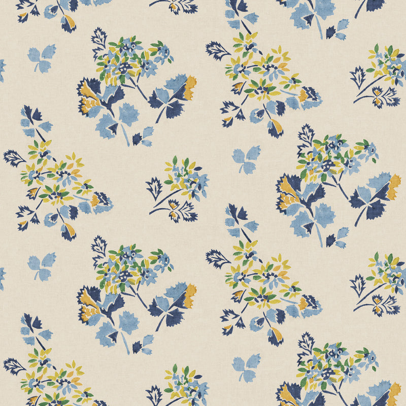 BW45163_2 Forest Flower Blue/Green Kit Kemp Wallpapers II Wallpaper by GP & J Baker