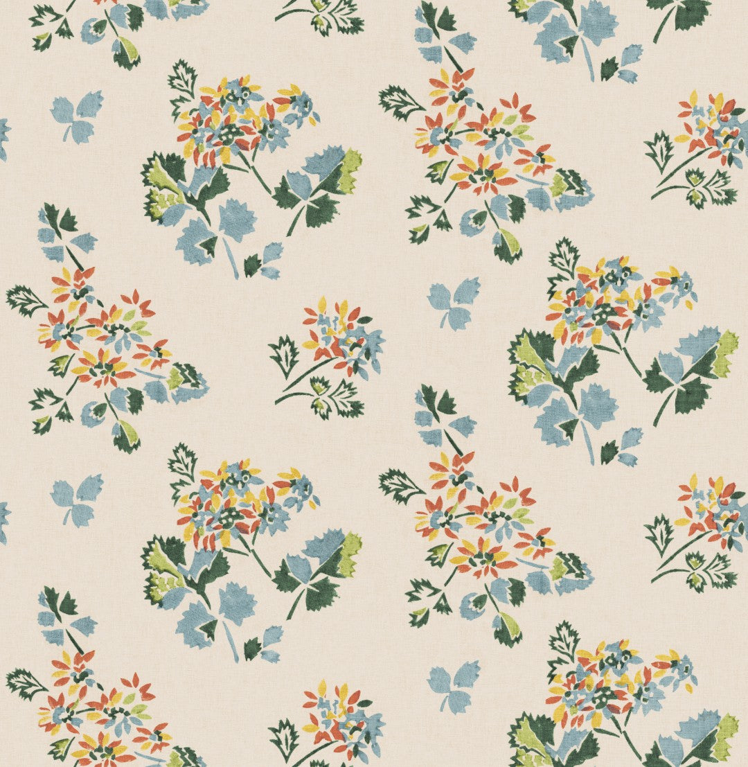 BW45163_3 Forest Flower Teal/Spice Kit Kemp Wallpapers II Wallpaper by GP & J Baker