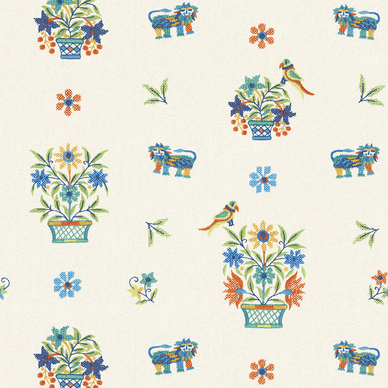 BW45165_1 Roar Stitch Jewel Kit Kemp Wallpapers II Wallpaper by GP & J Baker