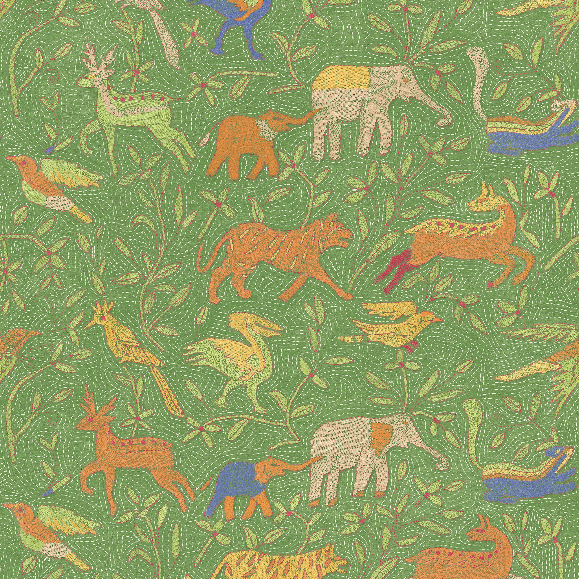 BW45166_3 Noah's Ark Green Kit Kemp Wallpapers II Wallpaper by GP & J Baker