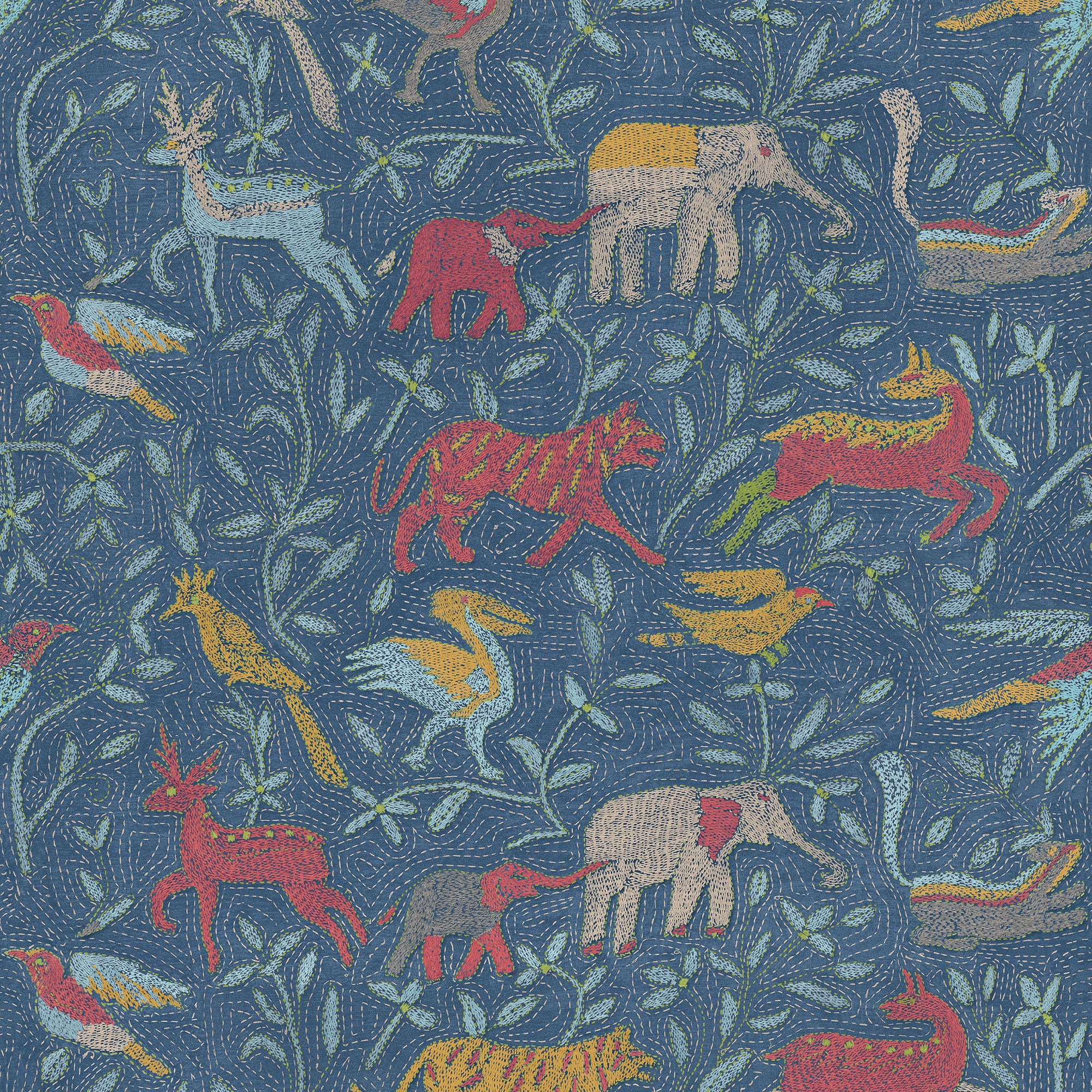 BW45166_5 Noah's Ark Indigo Kit Kemp Wallpapers II Wallpaper by GP & J Baker
