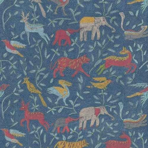 BW45166_5 Noah's Ark Indigo Kit Kemp Wallpapers II Wallpaper by GP & J Baker