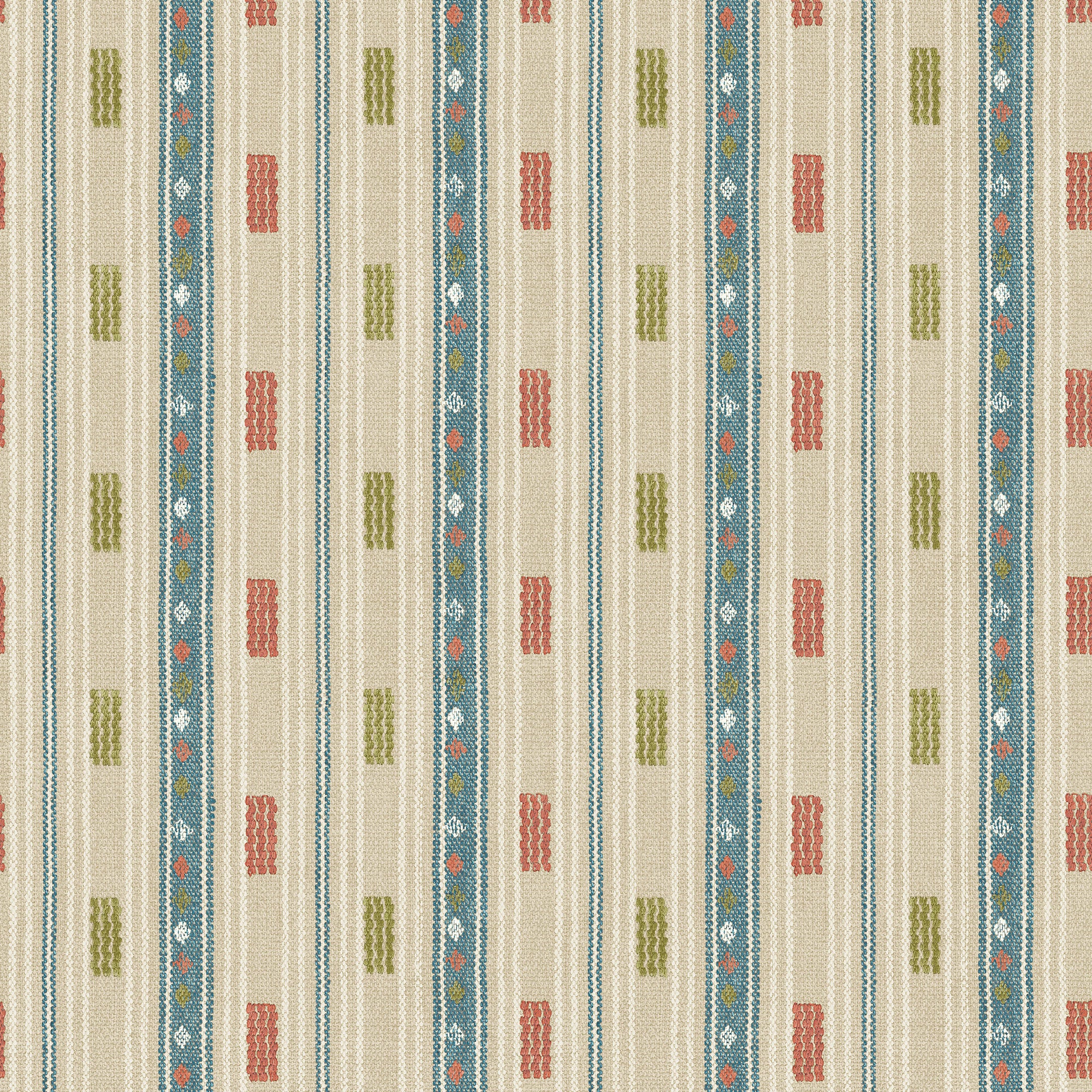 BW45167_5 Tradewind Teal/Spice Kit Kemp Wallpapers II Wallpaper by GP & J Baker