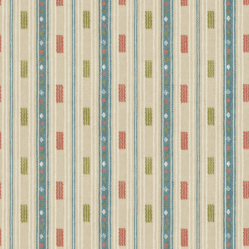 BW45167_5 Tradewind Teal/Spice Kit Kemp Wallpapers II Wallpaper by GP & J Baker