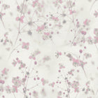 BW51035 Delicate Buttercup Motif Blooming Wild White, Pink and Grey Wallpaper By Galerie