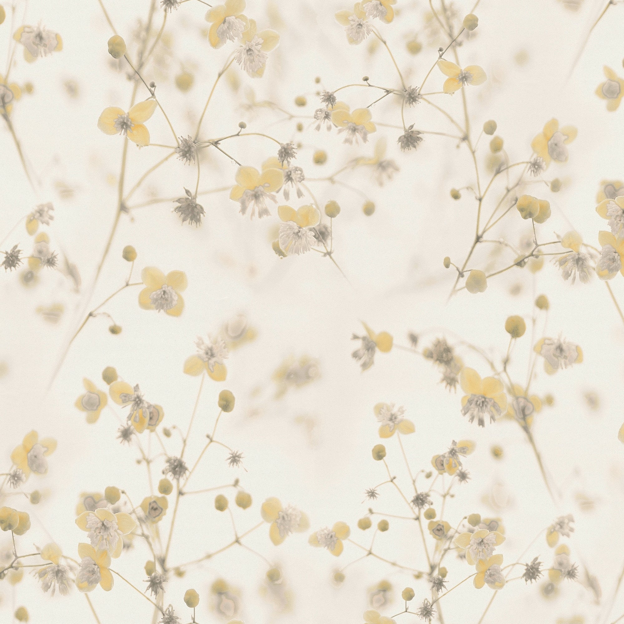 BW51037 Delicate Buttercup Motif Blooming Wild Wallpaper By Galerie