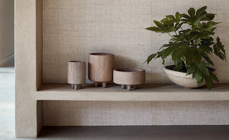 MW126/01 Banana Bark Collage II Whitewash Wallpaper by Mark Alexander