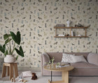 S10706 Beige Taiga and Friends Familjen Mural by Sandberg