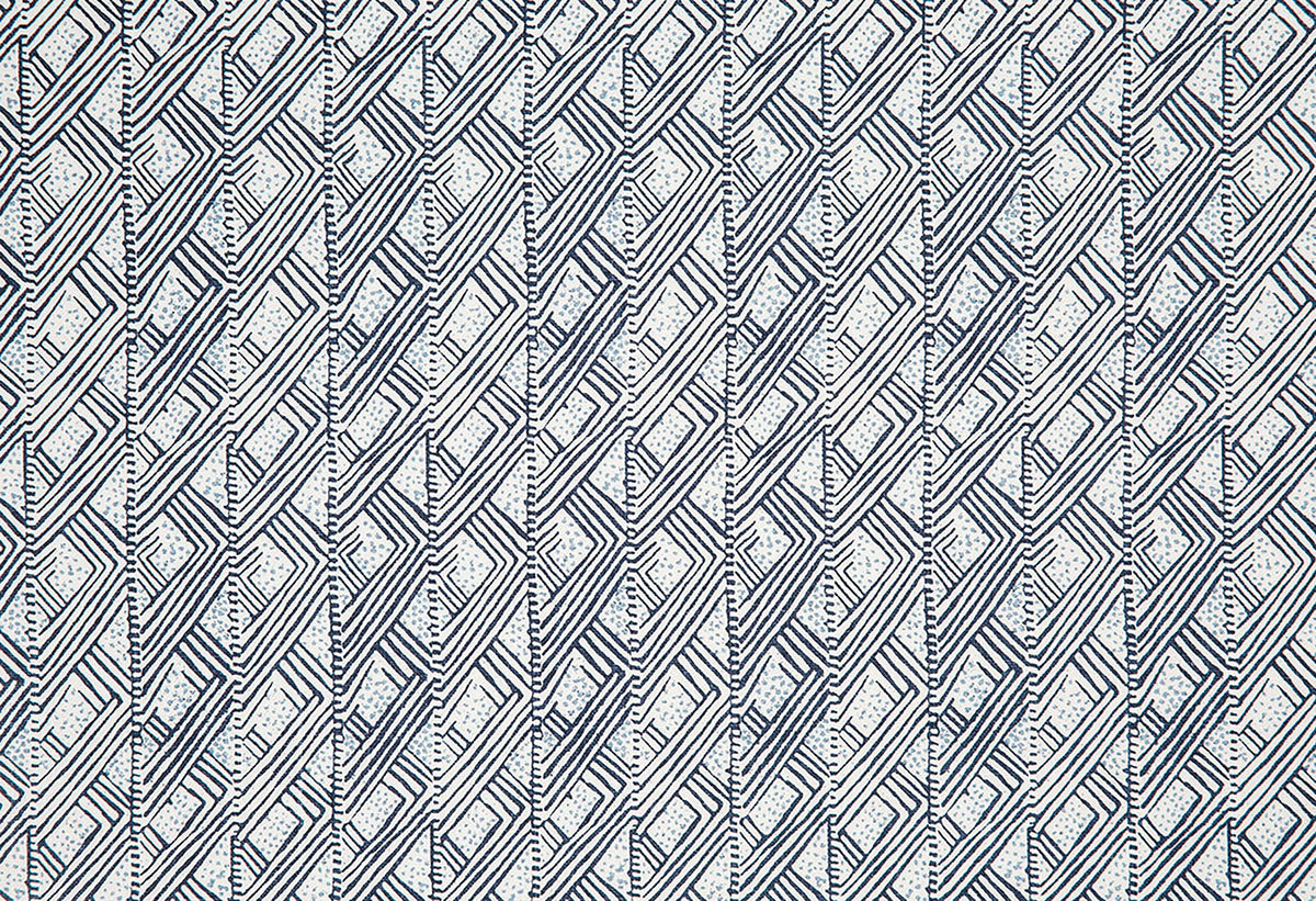Belge Dark Indigo fabric by Christopher Farr Cloth