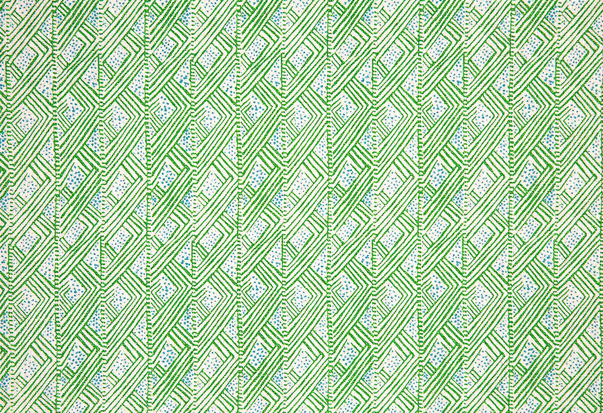 Belge Green fabric by Christopher Farr Cloth