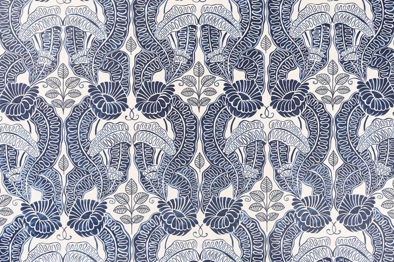Belle-De-Nuit Cobalt Wallpaper by Christopher Farr Cloth