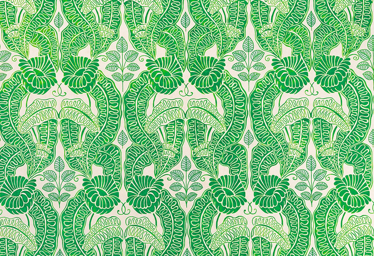 Belle-De-Nuit Green fabric by Christopher Farr Cloth