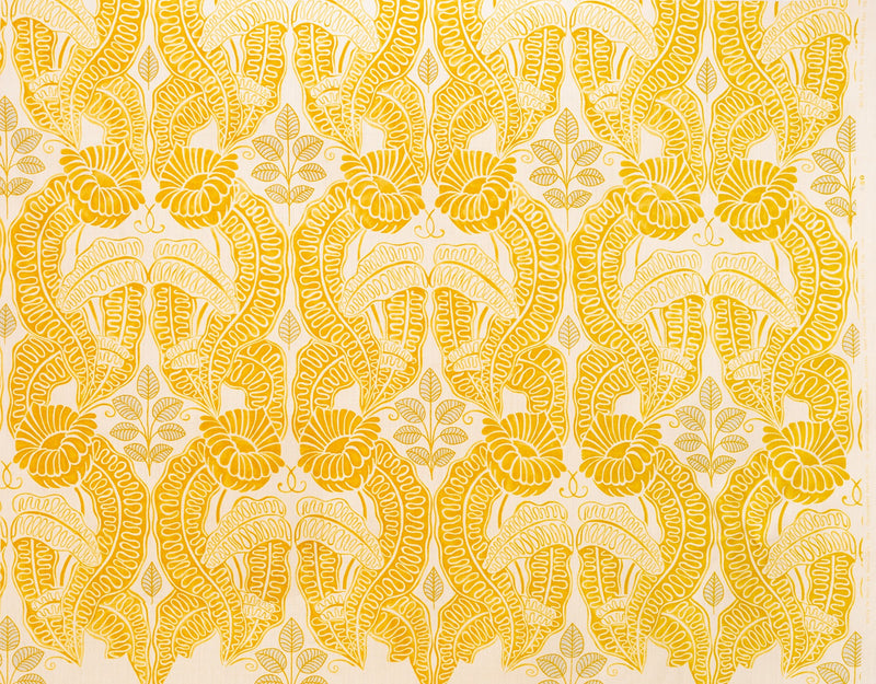Belle-De-Nuit Lemon fabric by Christopher Farr Cloth