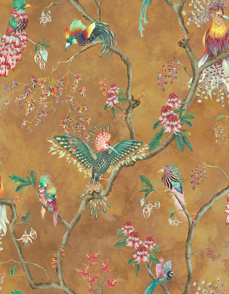 BMWL005/01A Birds in Paradise Wild Life Wallpaper by Brand McKenzie